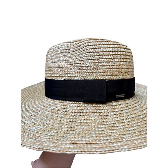 NWOT Women\'s BRIXTON Joanna Panama Straw Hat Sz M main image 8